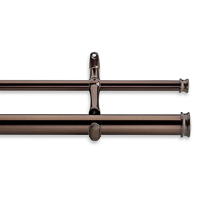 slide 1 of 1, Cambria Premier Complete 48- to Adjustable Double Drapery Rod - Toffee, 88 in