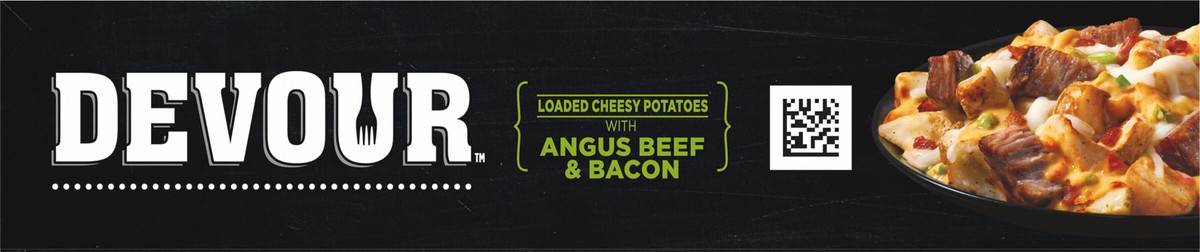 slide 5 of 9, DEVOUR Loaded Potatoes with Angus Beef & Bacon, 9 oz