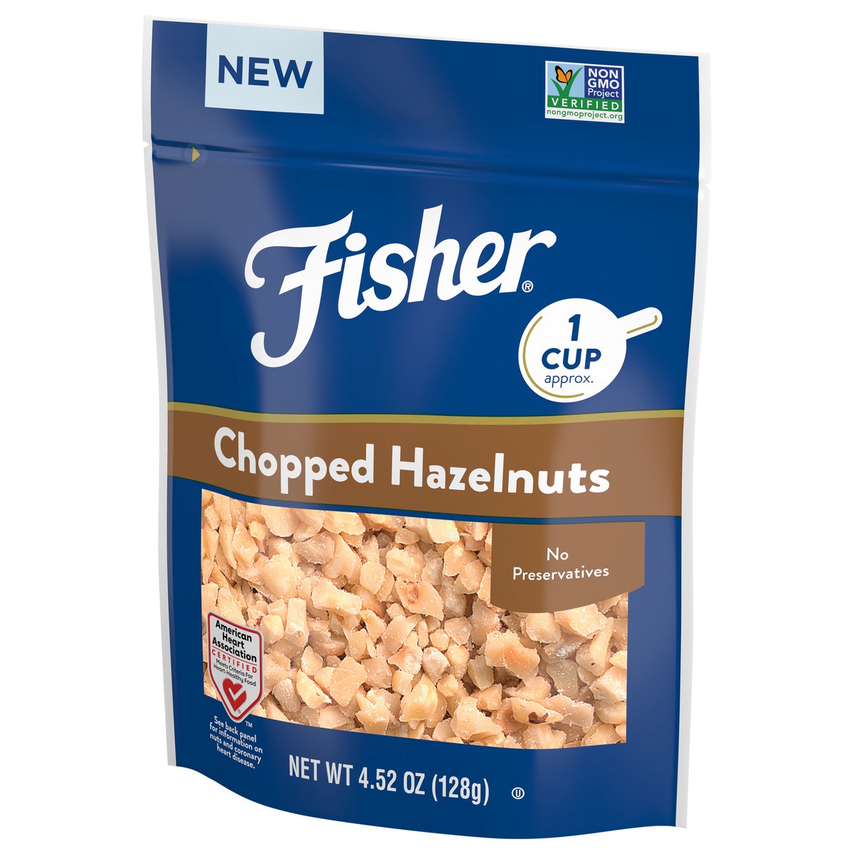 slide 3 of 9, Fisher Chopped Hazelnuts, 4.52 oz