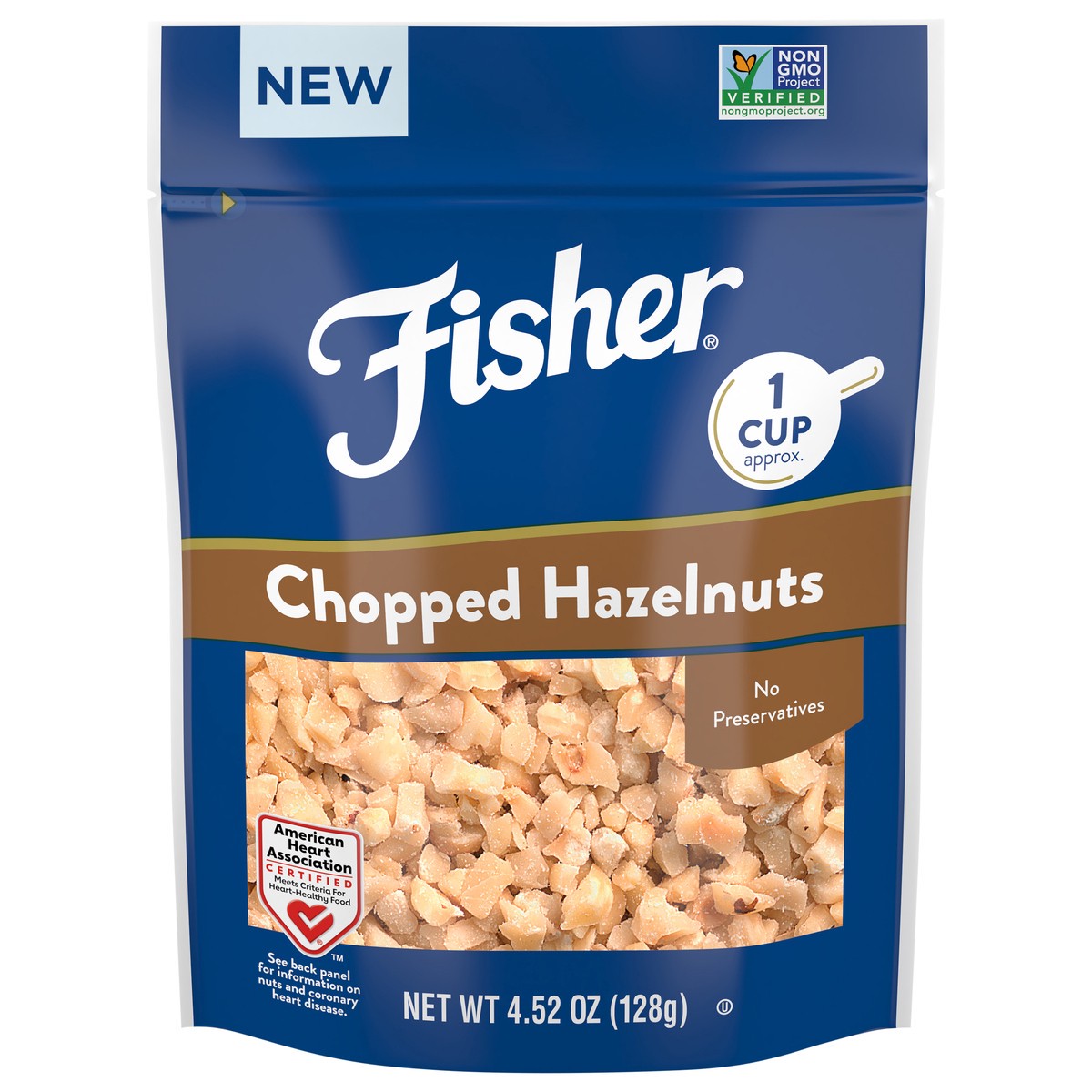 slide 1 of 9, Fisher Chopped Hazelnuts, 4.52 oz