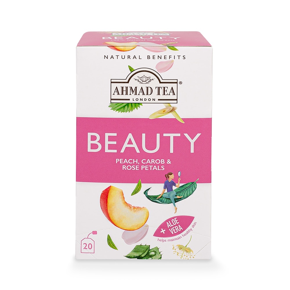 slide 1 of 1, Ahmad Tea Natural Benefits Beauty, 20 ct