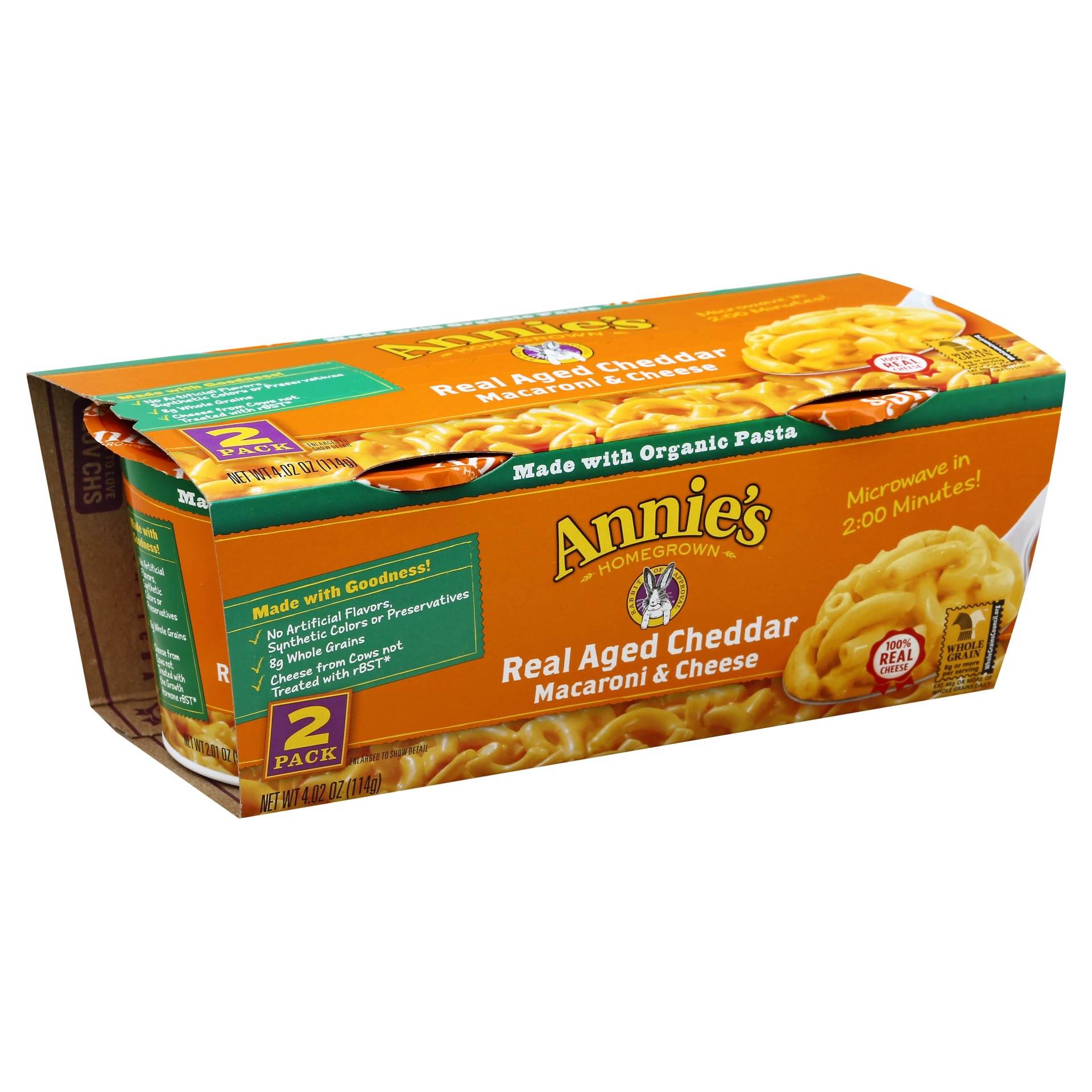 Annie's Real Aged Cheddar Macaroni & Cheese 2 ct; 2 oz Shipt