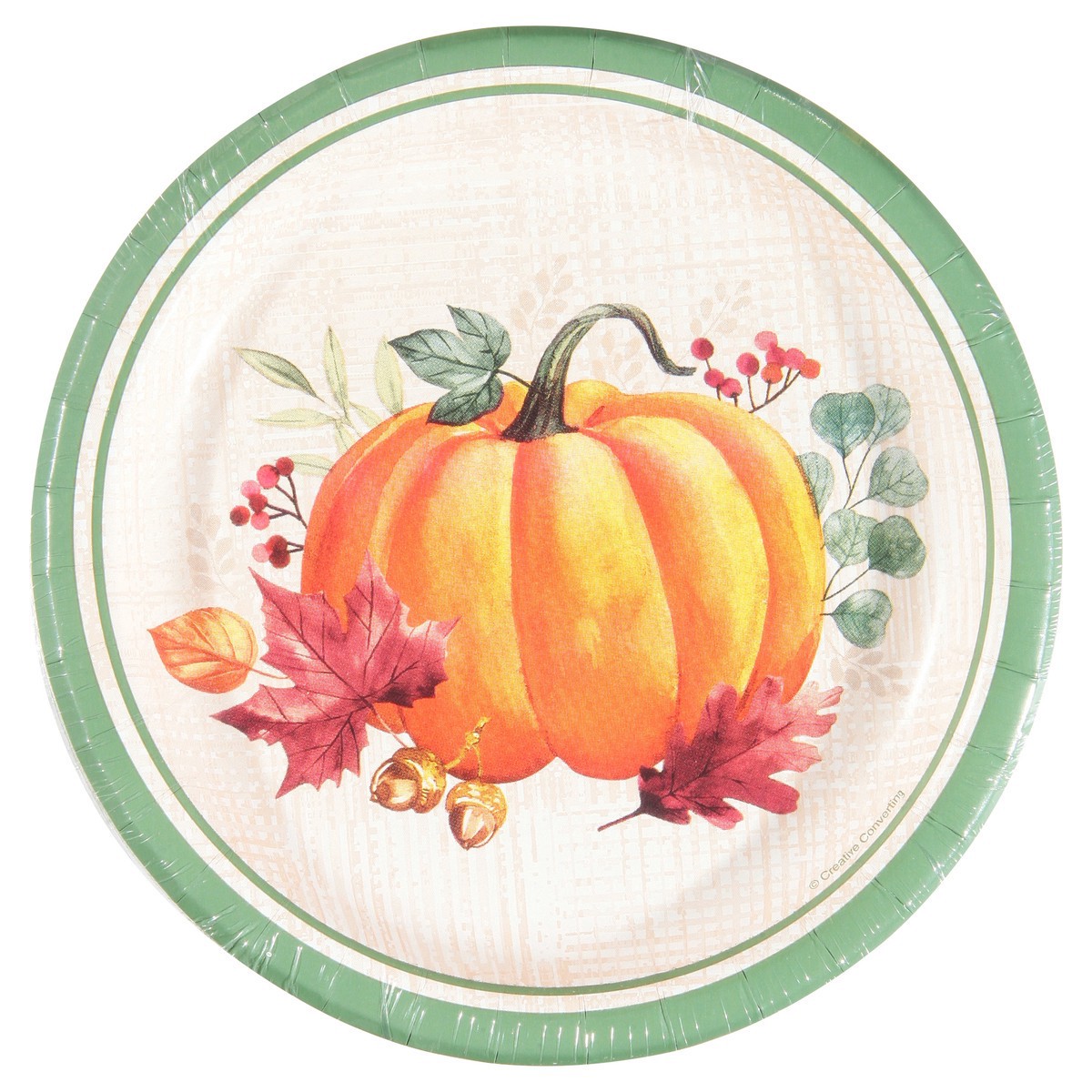 slide 11 of 11, Creative Converting Harvest Wishes 7 Inch Plate, 8 ct