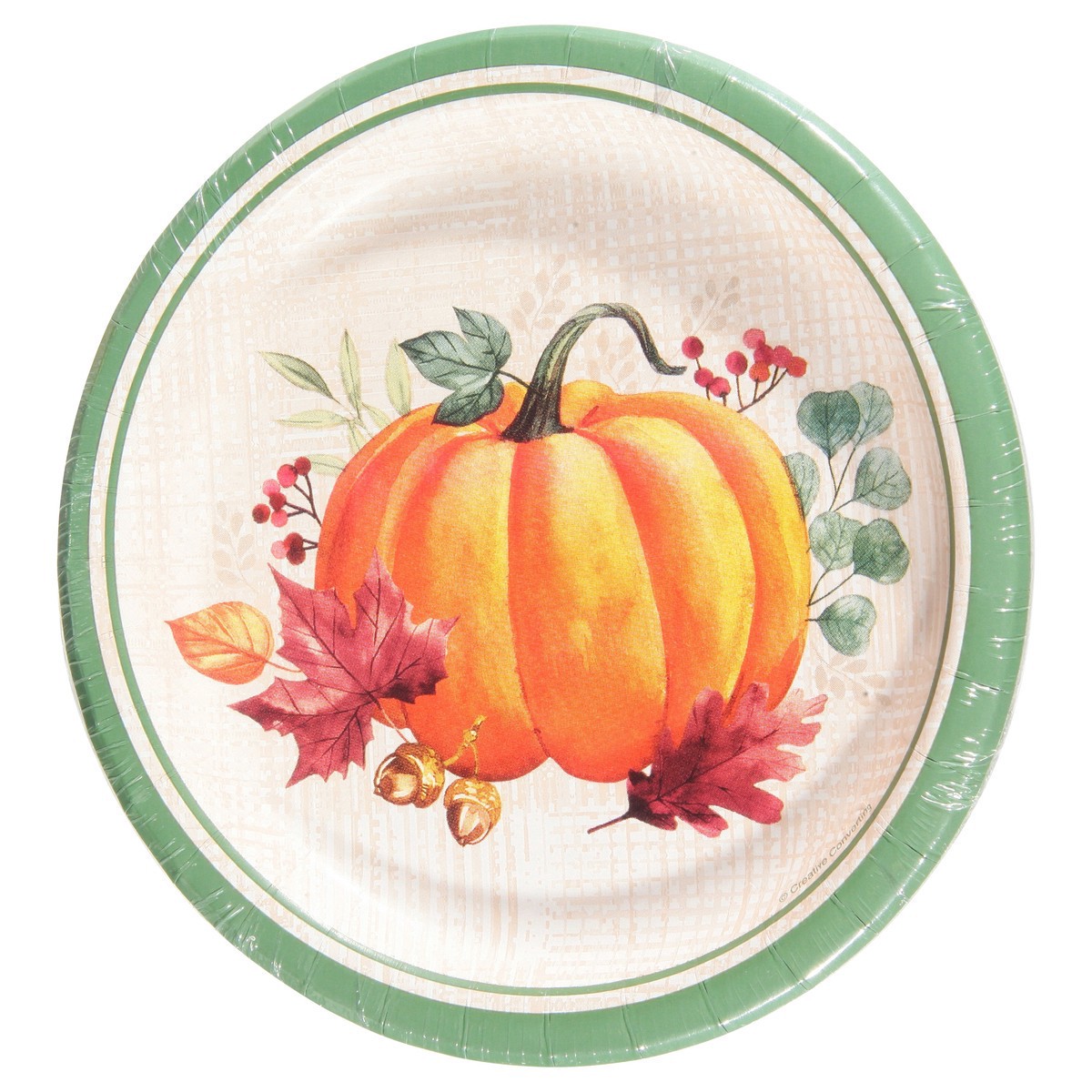 slide 4 of 11, Creative Converting Harvest Wishes 7 Inch Plate, 8 ct