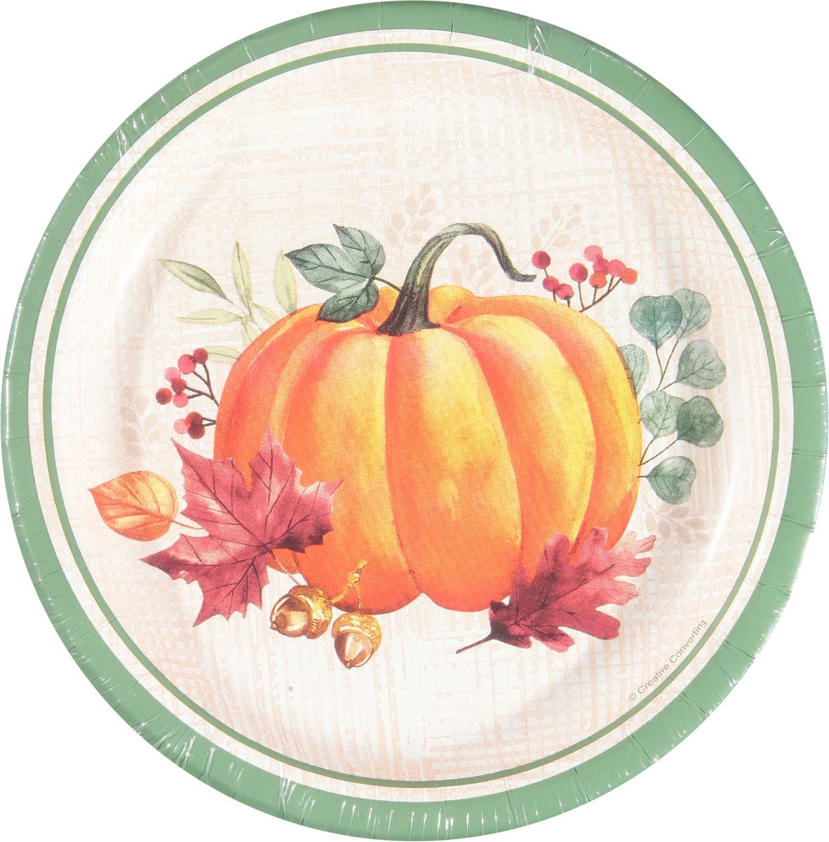 slide 6 of 11, Creative Converting Harvest Wishes 7 Inch Plate, 8 ct