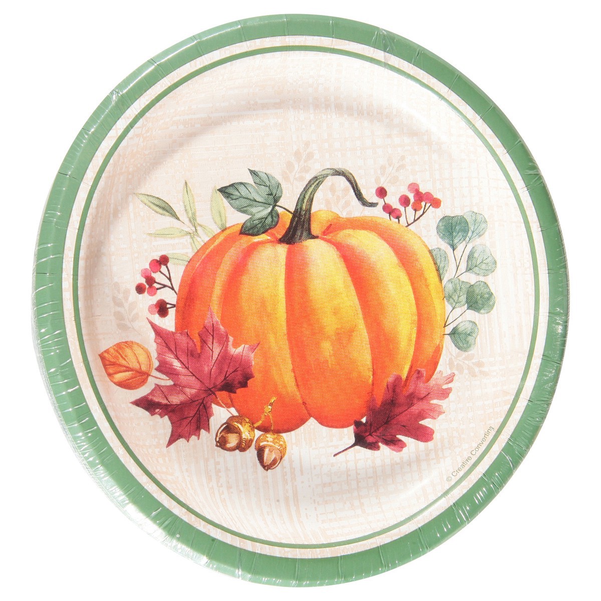 slide 3 of 11, Creative Converting Harvest Wishes 7 Inch Plate, 8 ct