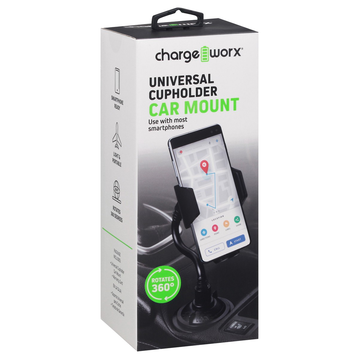 slide 2 of 10, Chargeworx Universal Cupholder Car Mount 1 ea, 1 ea