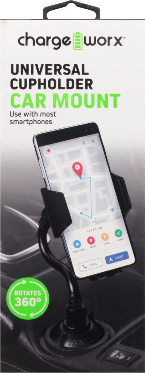 slide 5 of 10, Chargeworx Universal Cupholder Car Mount 1 ea, 1 ea