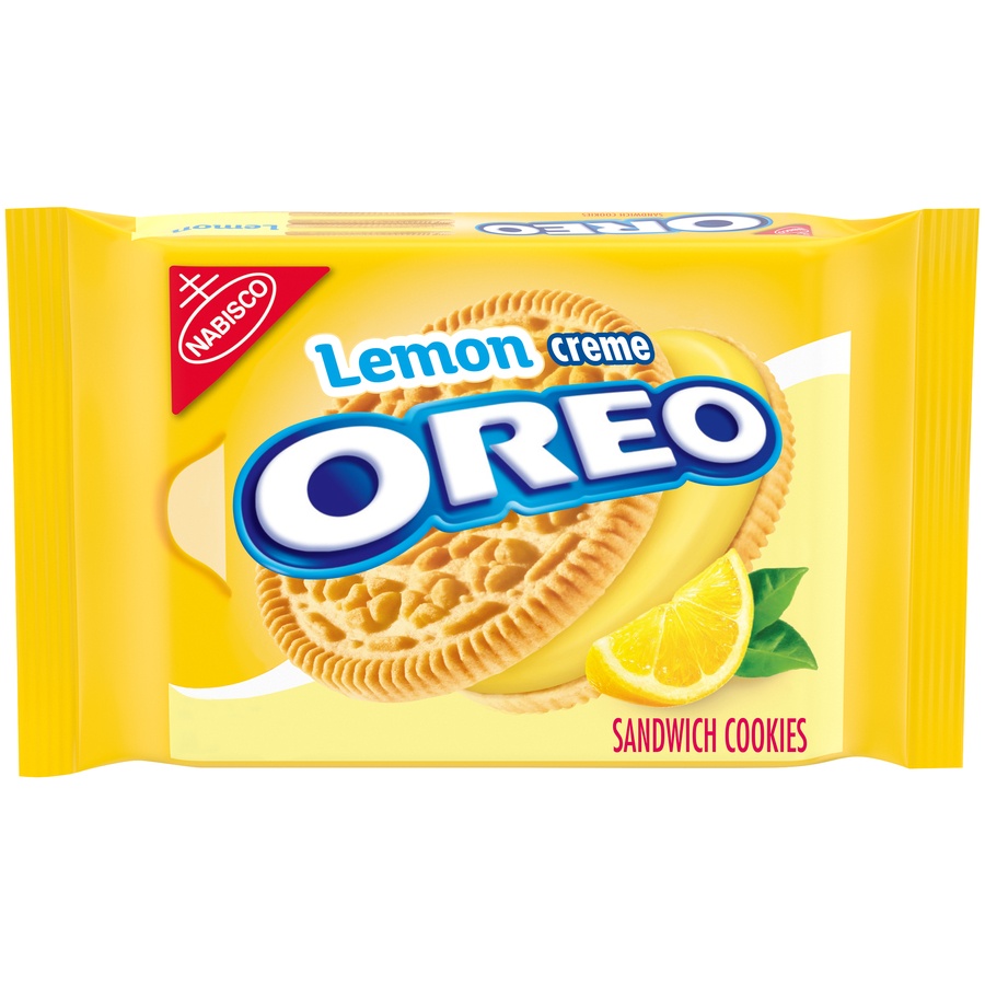 slide 2 of 8, Oreo Lemon Creme Sandwich Cookies, 15.25 oz