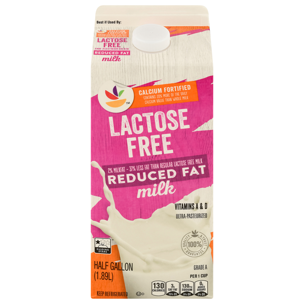 slide 1 of 1, Stop & Shop Lactose Free Calcium Fortified 2% Reduced Fat Milk, 1/2 gal