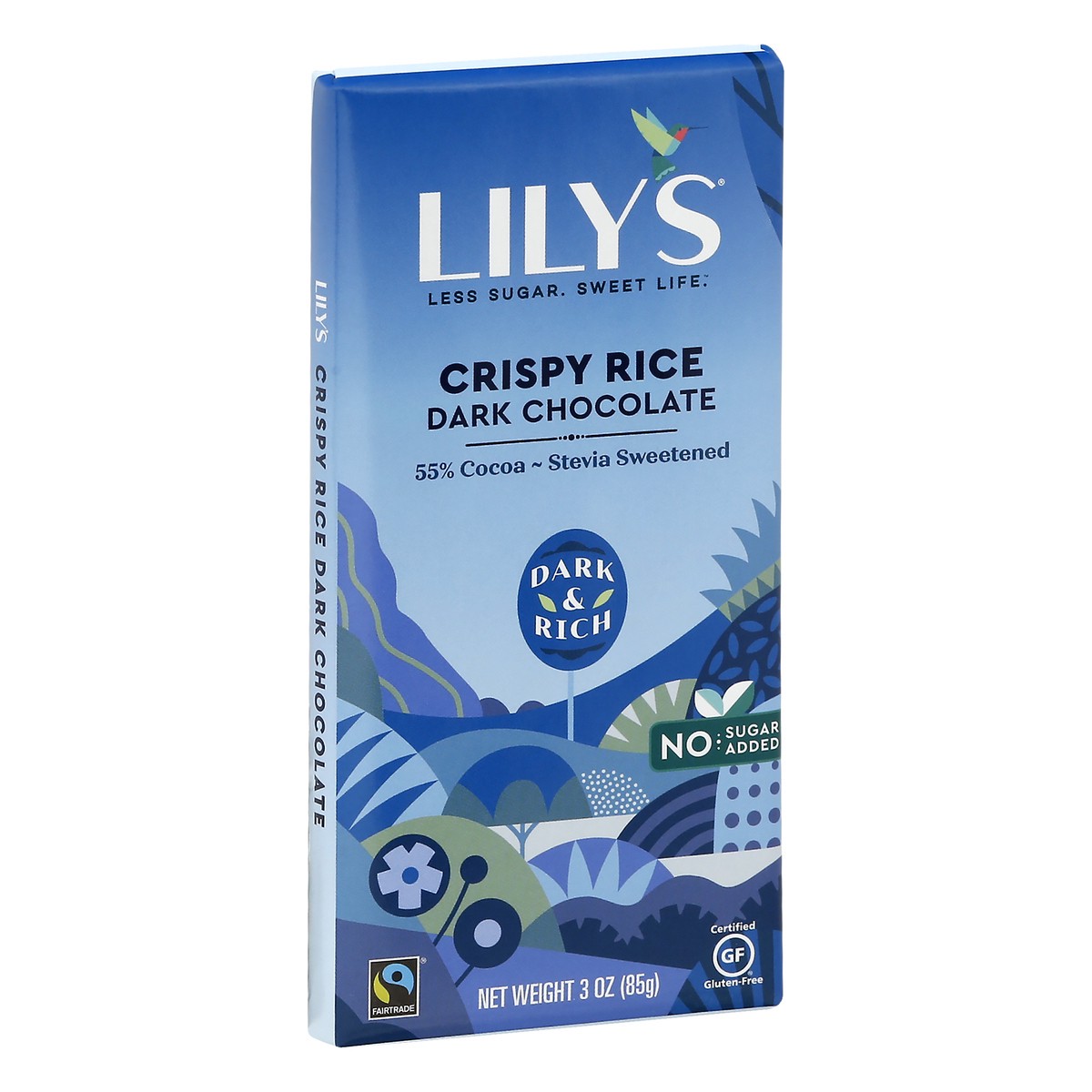 slide 7 of 13, Lily's Crispy Rice Dark Chocolate Style No Sugar Added, Sweets Bar, 3 oz, 3 oz