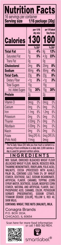 slide 4 of 4, Duncan Hines Brownie Mix, Caramel Turtle Flavored, 16.7 oz., 16.7 oz