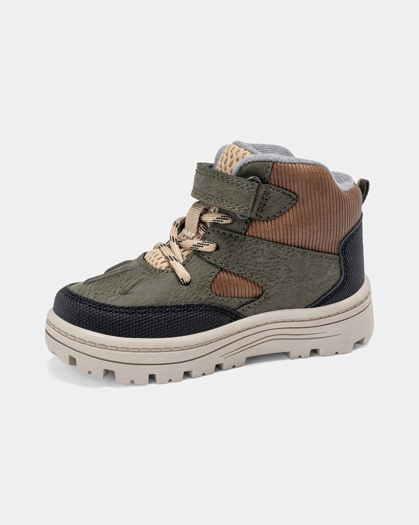 slide 3 of 6, Carter's Carters Toddler Boy Ankle Boots - Olive Olive 8, 1 ct