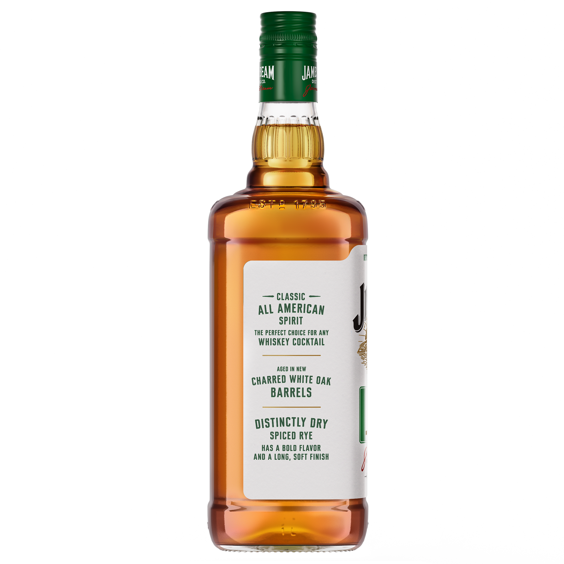 slide 4 of 4, Jim Beam 80 Proof Rye Whiskey, 1 liter