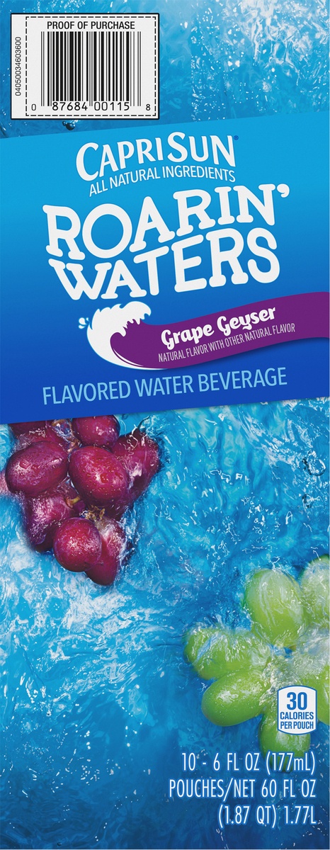 Capri Sun Roarin' Waters Grape Geyser Naturally Flavored ...