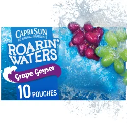 Capri Sun Roarin' Waters Grape Geyser Naturally Flavored Water Beverage