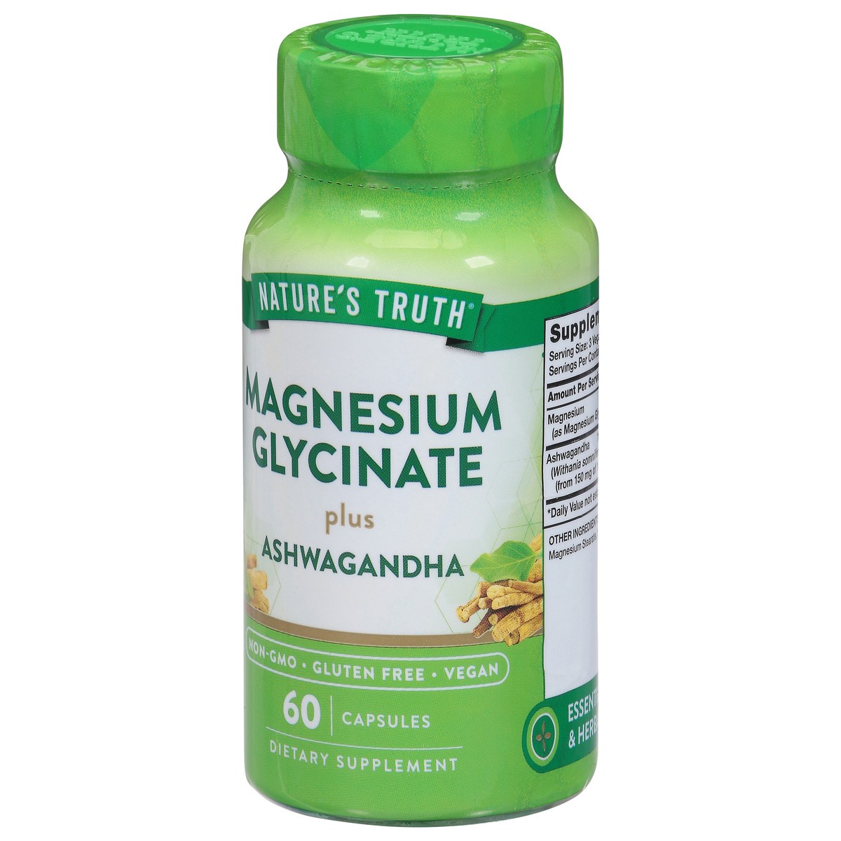 slide 9 of 14, Nature's Truth Magnesium Glycinate + Ashwagandha Vegetable Capsules, 60 ct