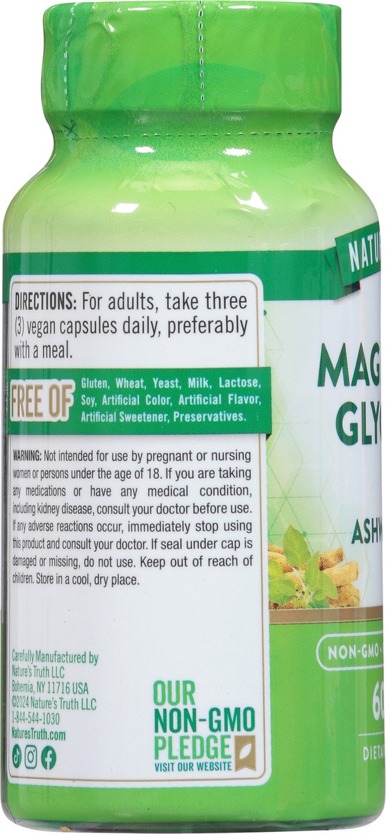 slide 14 of 14, Nature's Truth Magnesium Glycinate + Ashwagandha Vegetable Capsules, 60 ct