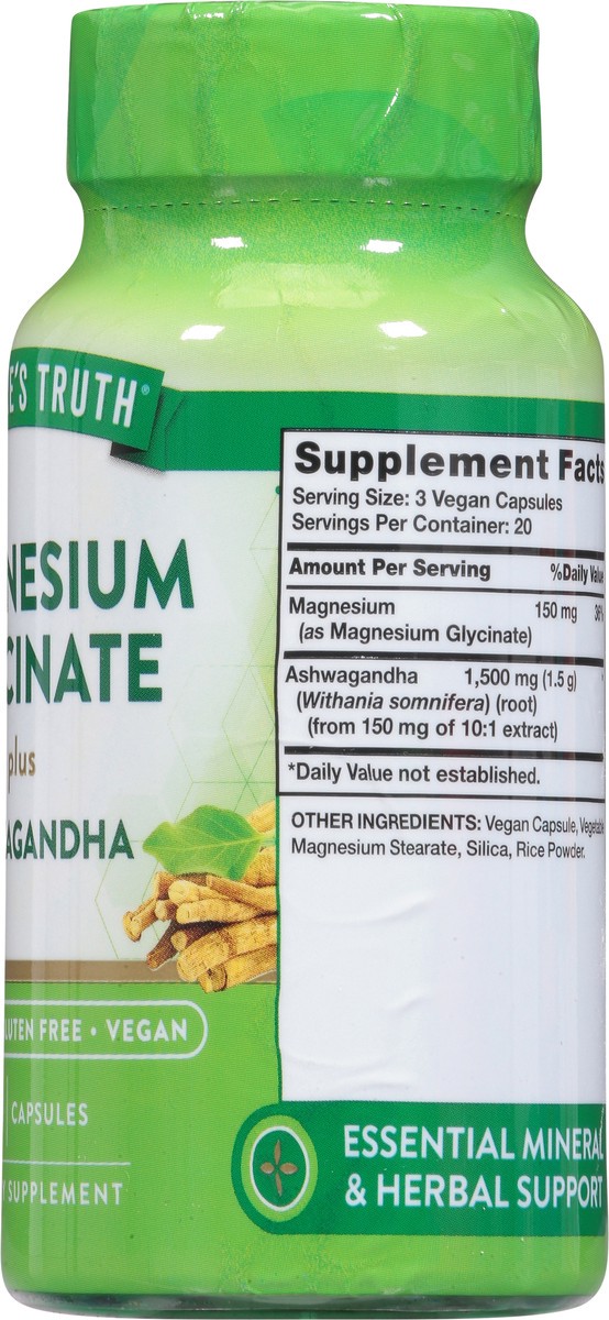 slide 7 of 14, Nature's Truth Magnesium Glycinate + Ashwagandha Vegetable Capsules, 60 ct