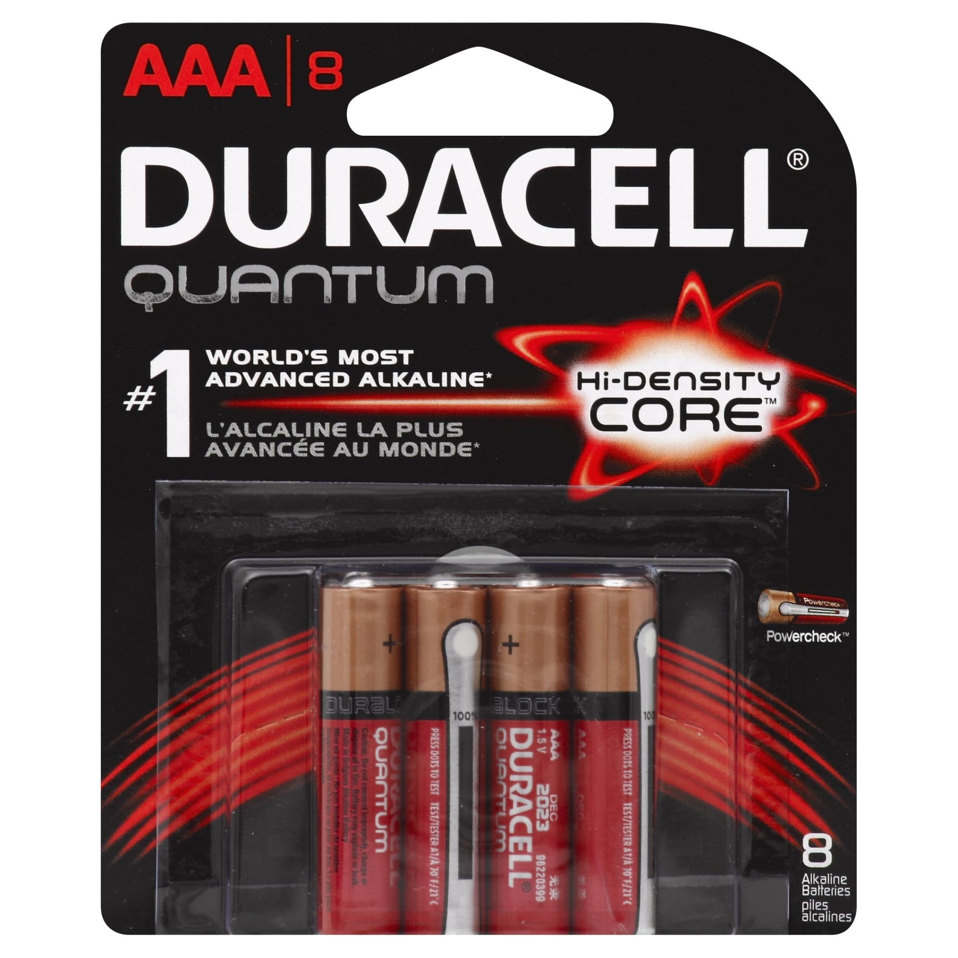 slide 1 of 1, Duracell Quantum AAA Batteries, 8 ct