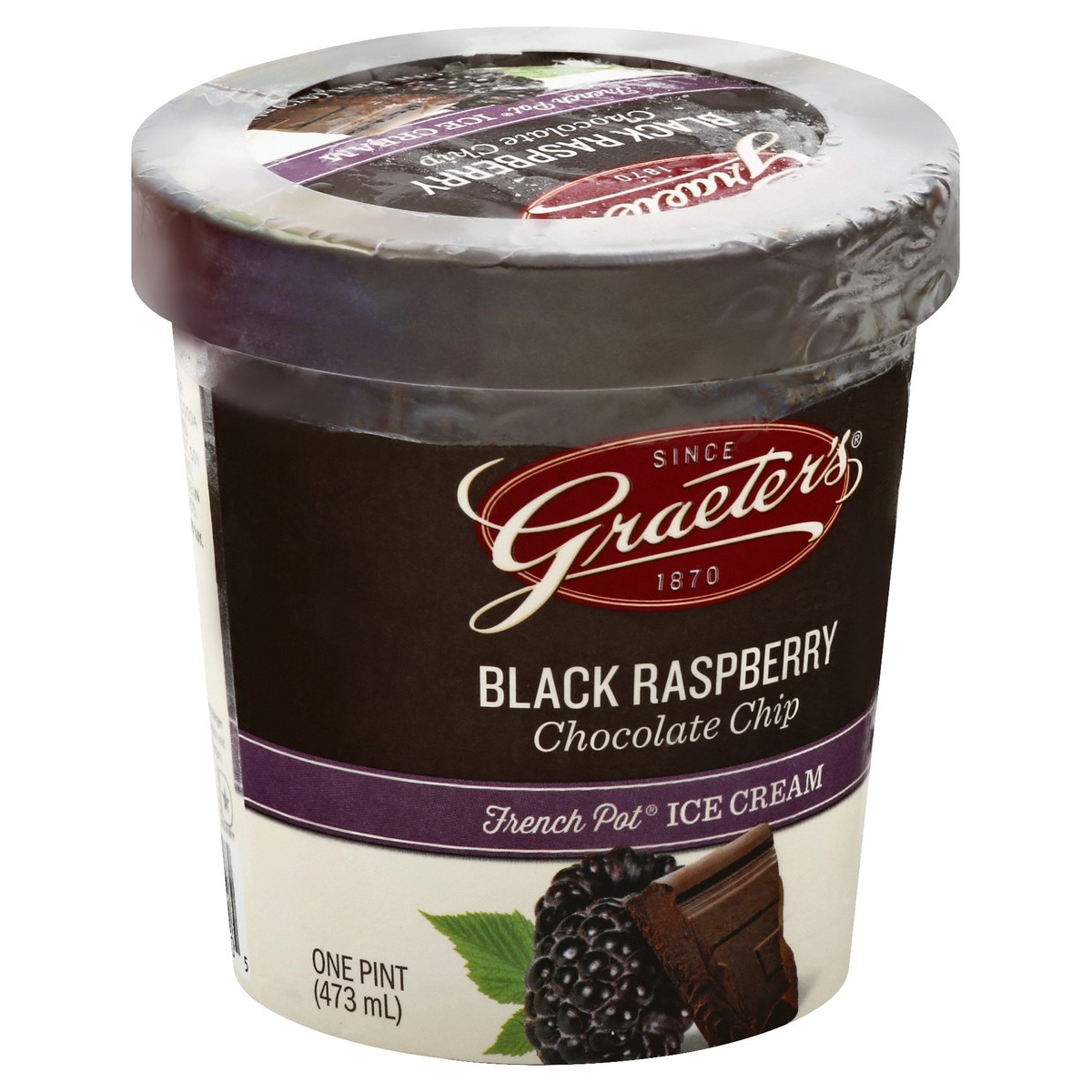 slide 2 of 9, Graeter's Black Raspberry Chocolate Chip Ice Cream, 16 oz