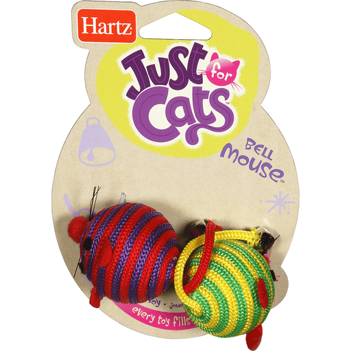 slide 5 of 9, Hartz Just For Cats Bell Mouse Cat Toy, 2 ct