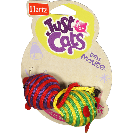 slide 6 of 9, Hartz Just For Cats Bell Mouse Cat Toy, 2 ct