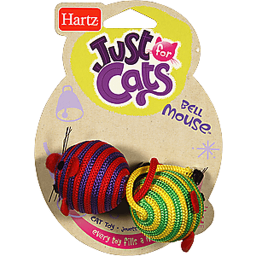 slide 7 of 9, Hartz Just For Cats Bell Mouse Cat Toy, 2 ct