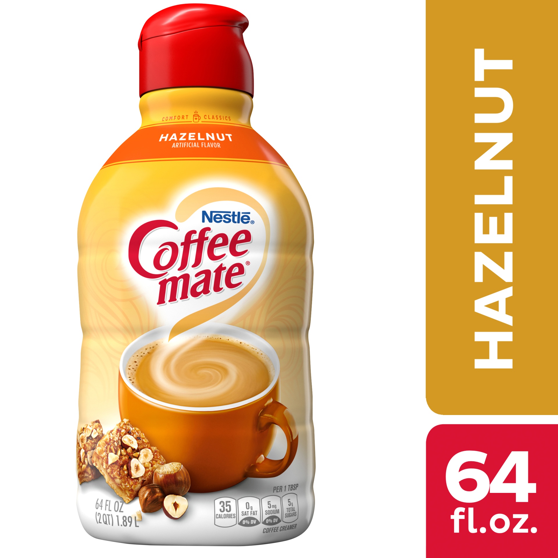 slide 1 of 8, Nestle Coffee mate Hazelnut Liquid Coffee Creamer, 64 fl oz