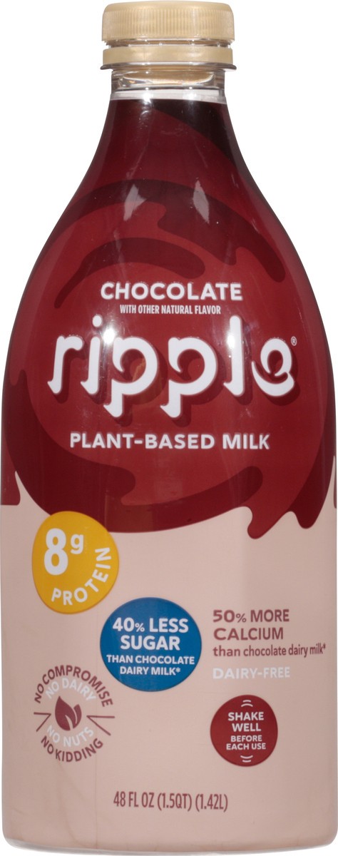 slide 6 of 9, Ripple Dairy-Free Plant-Based Chocolate Milk 48 fl oz, 48 oz