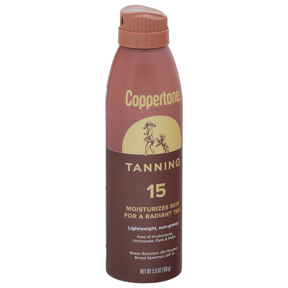 slide 5 of 9, Coppertone Broad Spectrum SPF 15 Tanning Sunscreen Spray 5.5 oz, 5.5 oz