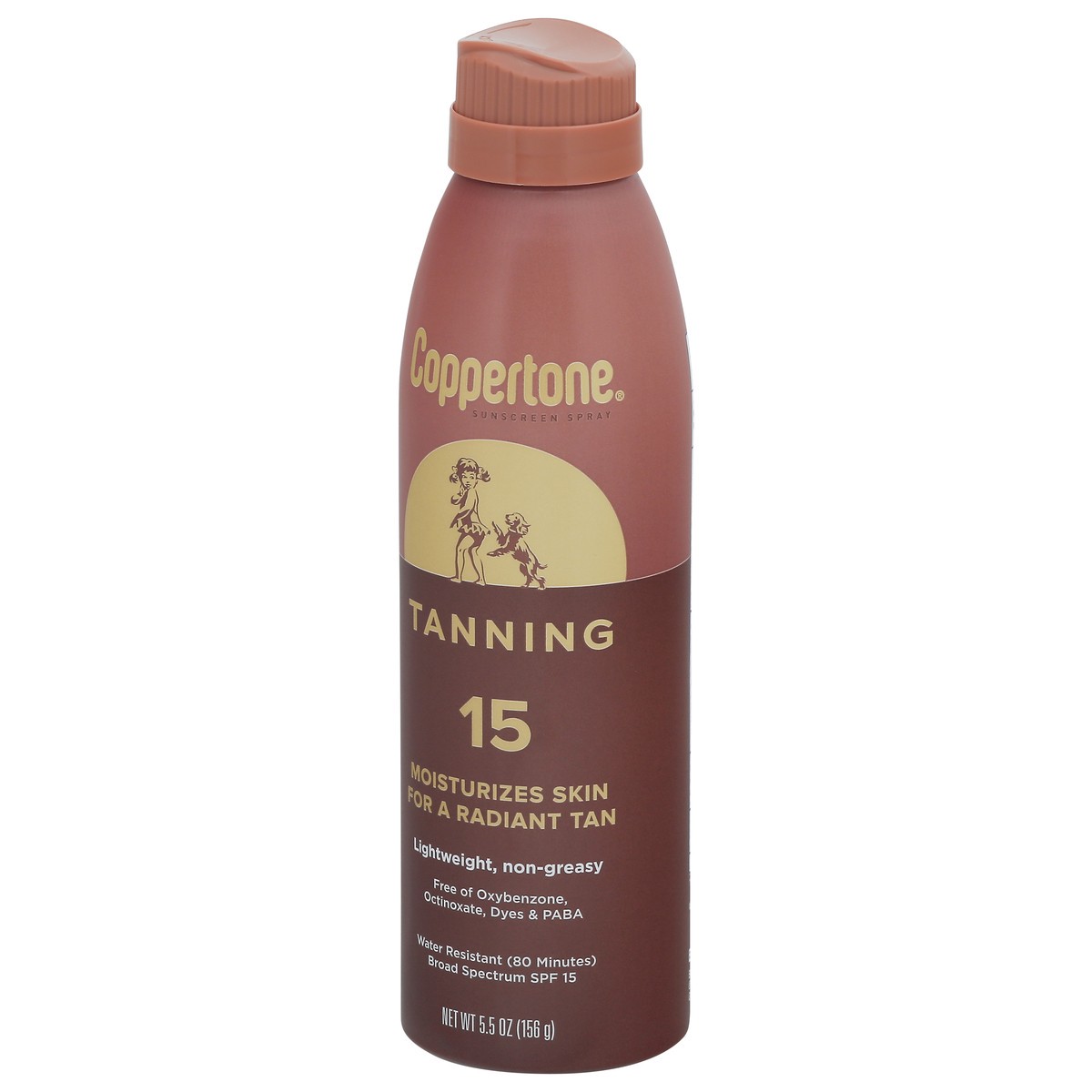 slide 8 of 9, Coppertone Broad Spectrum SPF 15 Tanning Sunscreen Spray 5.5 oz, 5.5 oz