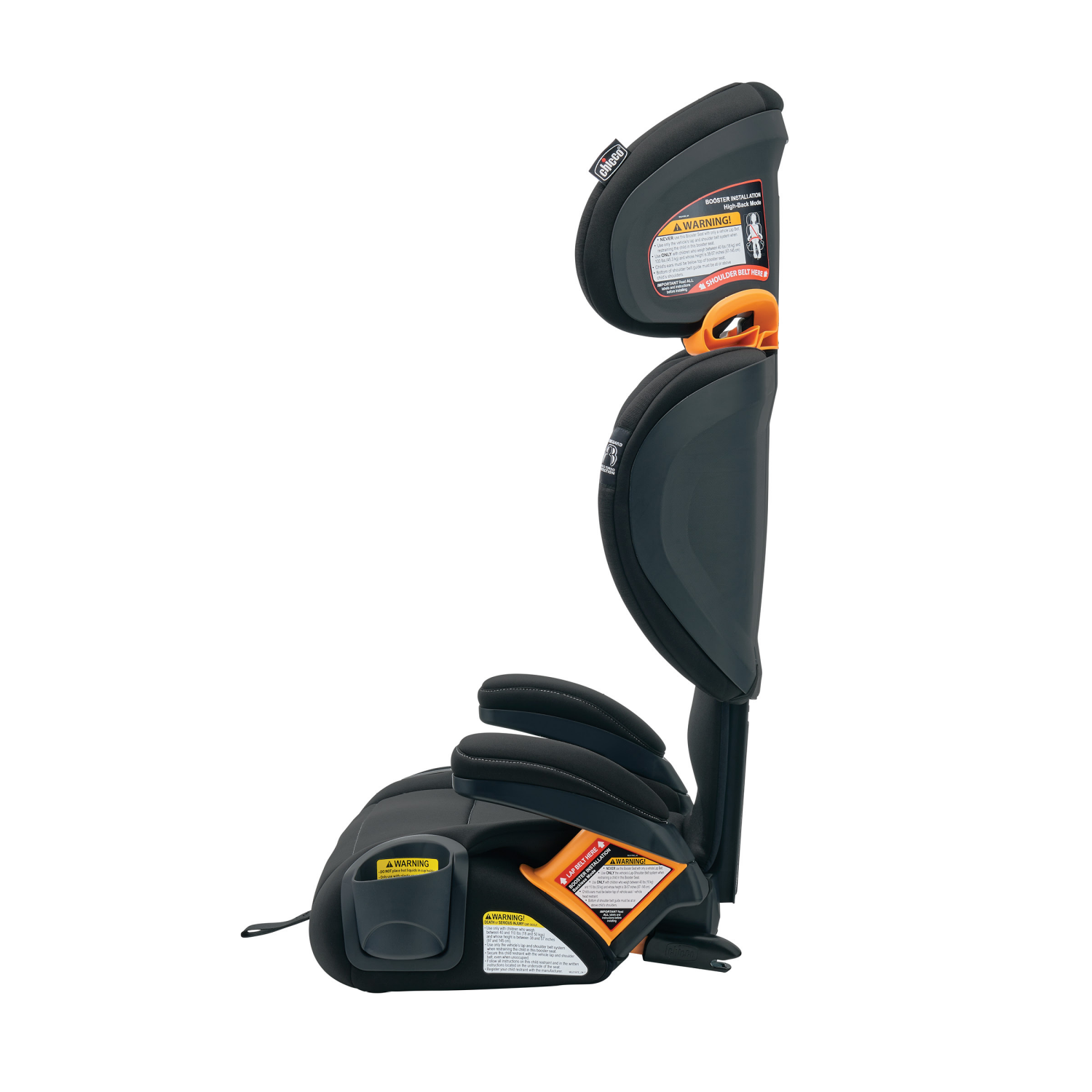 slide 3 of 5, Chicco KidFit ClearTex Plus 2-in-1 Belt Positioning Booster Car Seat - Obsidian, 13.40 lb