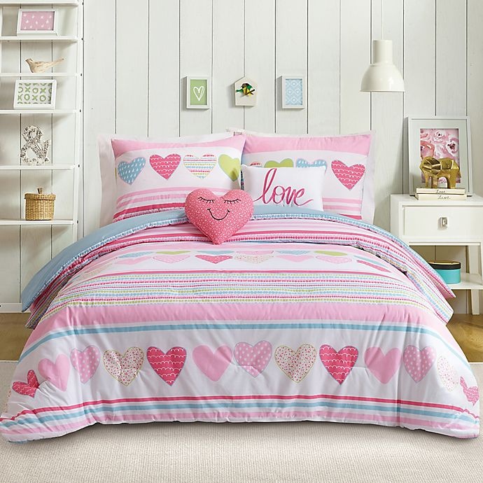 slide 1 of 5, Urban Playground Daphne Full/Queen Comforter Set - Pink, 5 ct