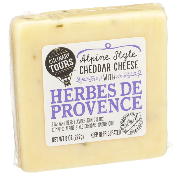 slide 1 of 1, Culinary Tours Alpine Style Cheddar Cheese With Herbes De Provence, 8 oz