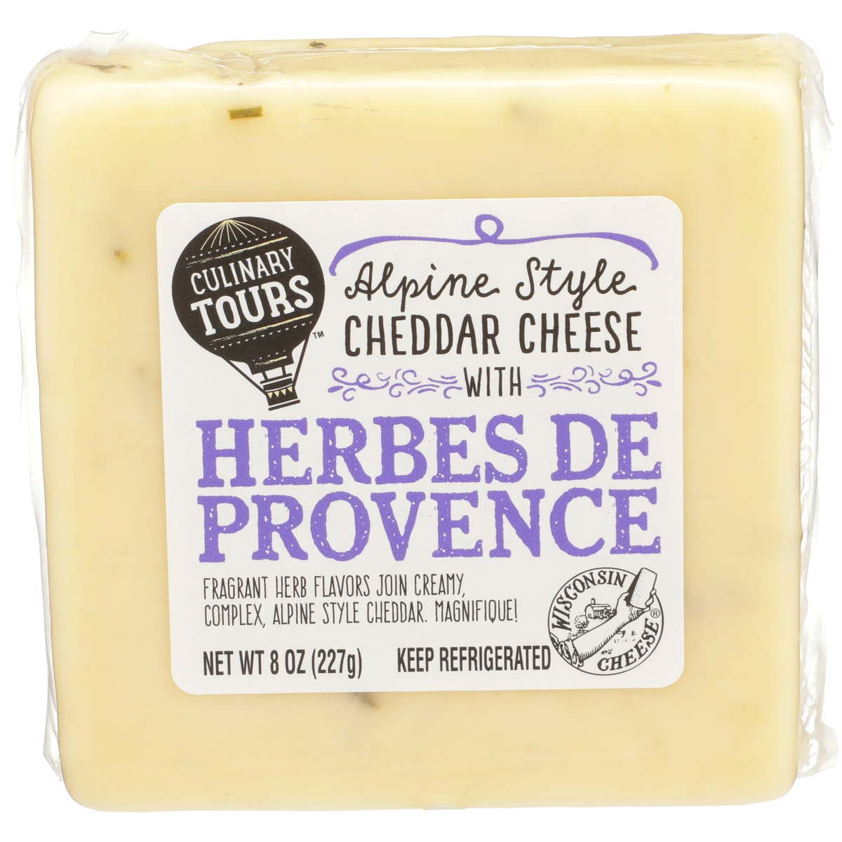 slide 1 of 1, Culinary Tours Alpine Style Cheddar Cheese With Herbes De Provence, 8 oz