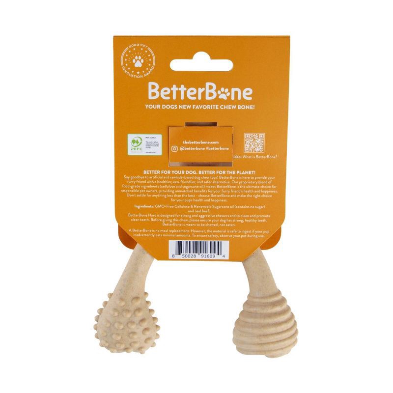 slide 6 of 7, BetterBone Hard Beef Nylon Free Dog Bone Chew Toy - S, 1 ct