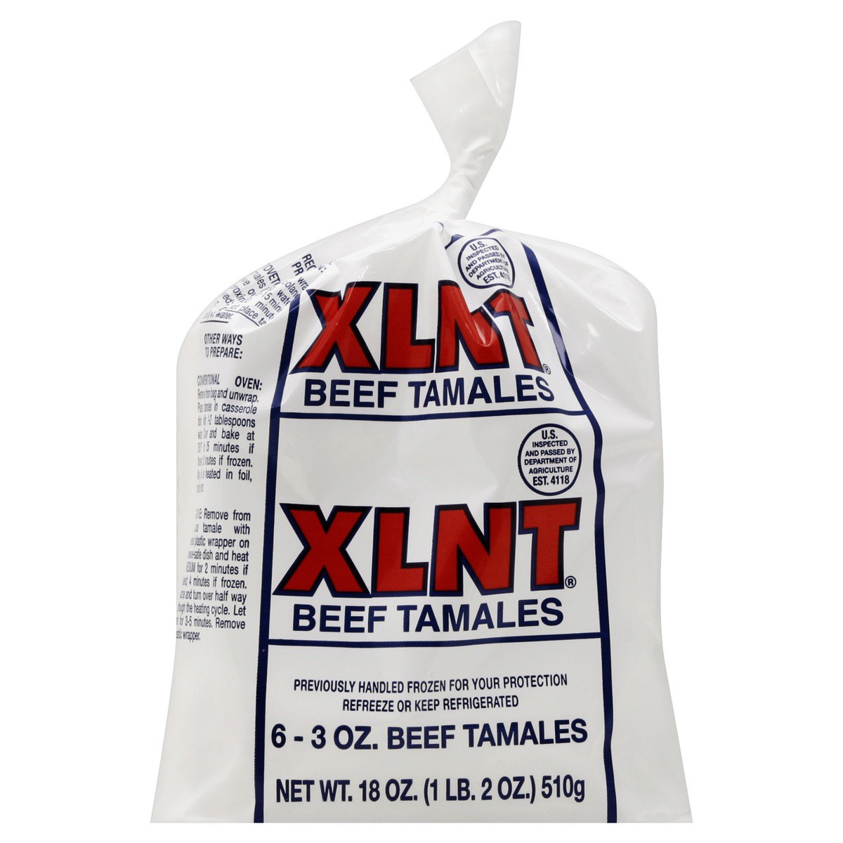 slide 1 of 5, XLNT Tamales 6 ea, 6 ct