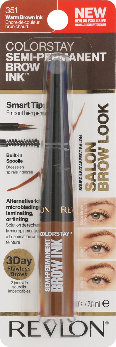 slide 6 of 9, Colorstay Semi-Permanent Brow Ink, Warm Brown, 1 ct