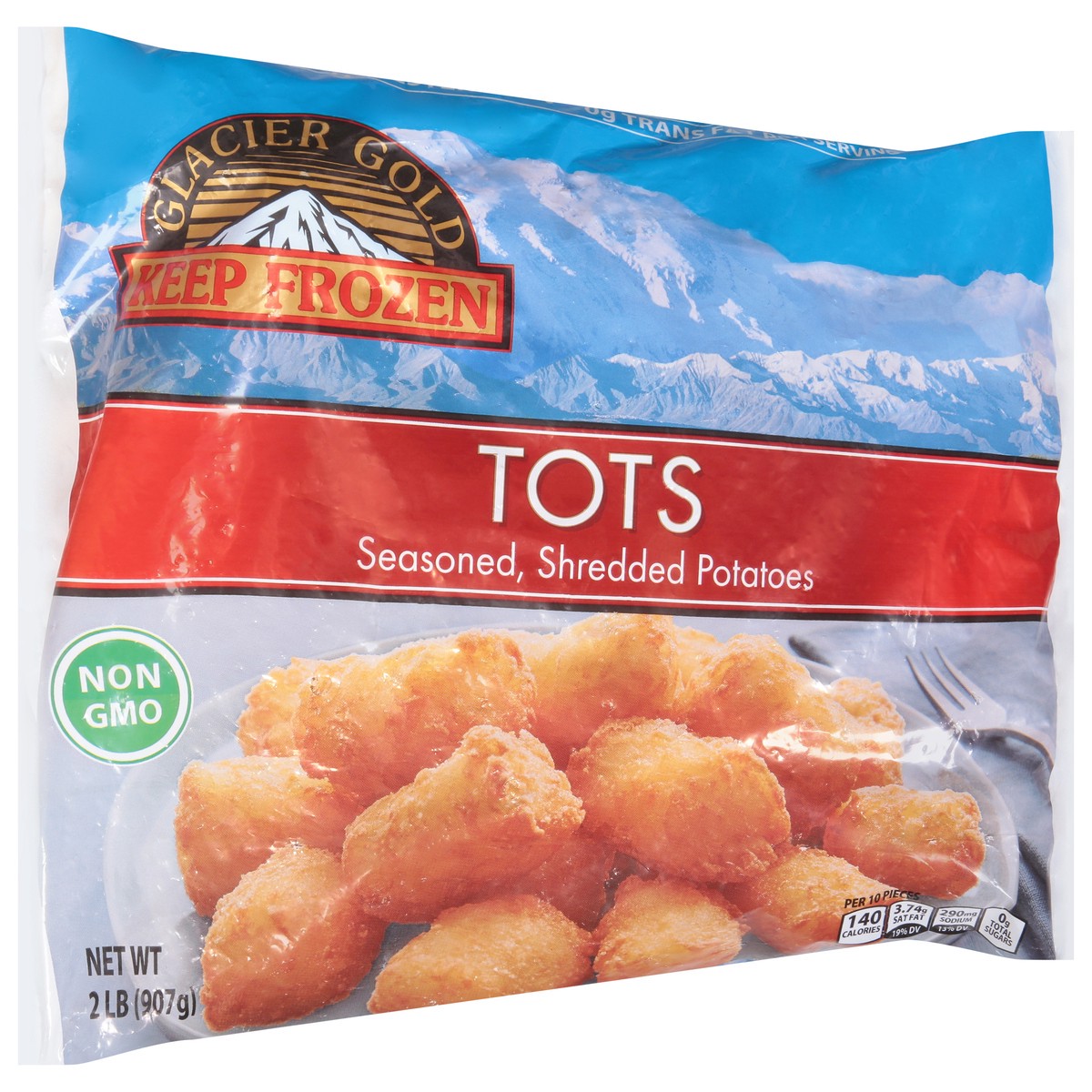 slide 2 of 9, Glacier Gold Tots Seasoned Shredded Potatoes 2 lb, 2 lb