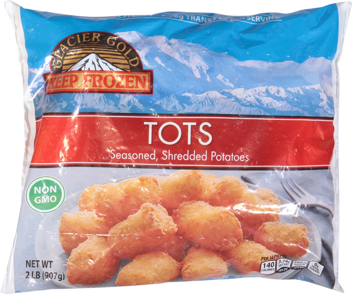 slide 6 of 9, Glacier Gold Tots Seasoned Shredded Potatoes 2 lb, 2 lb