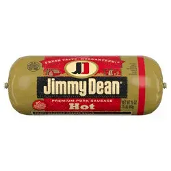 Jimmy Dean Premium Pork Hot Breakfast Sausage Roll, 16 oz