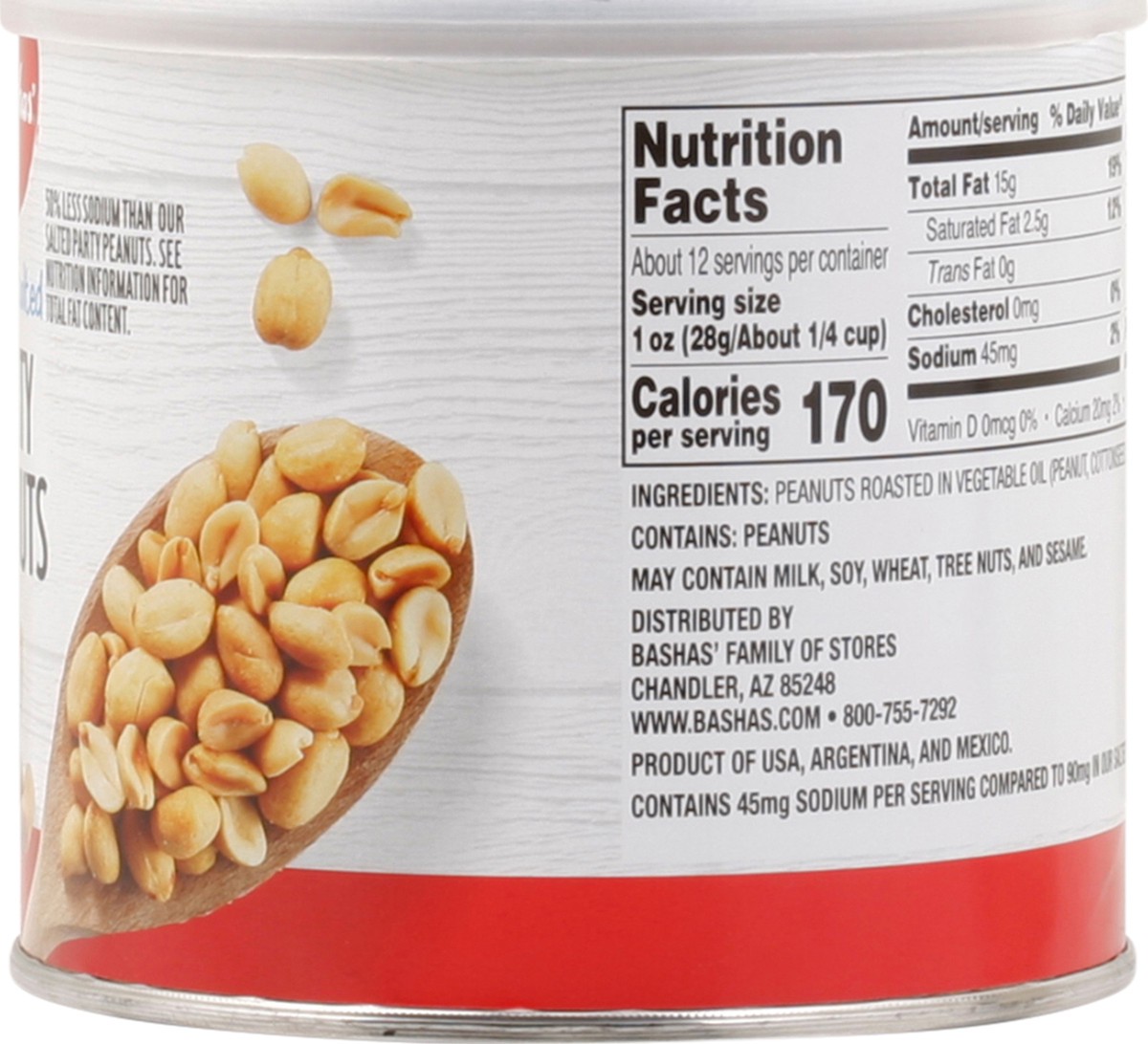 slide 2 of 13, Bashas Party Peanuts Ls, 12 oz