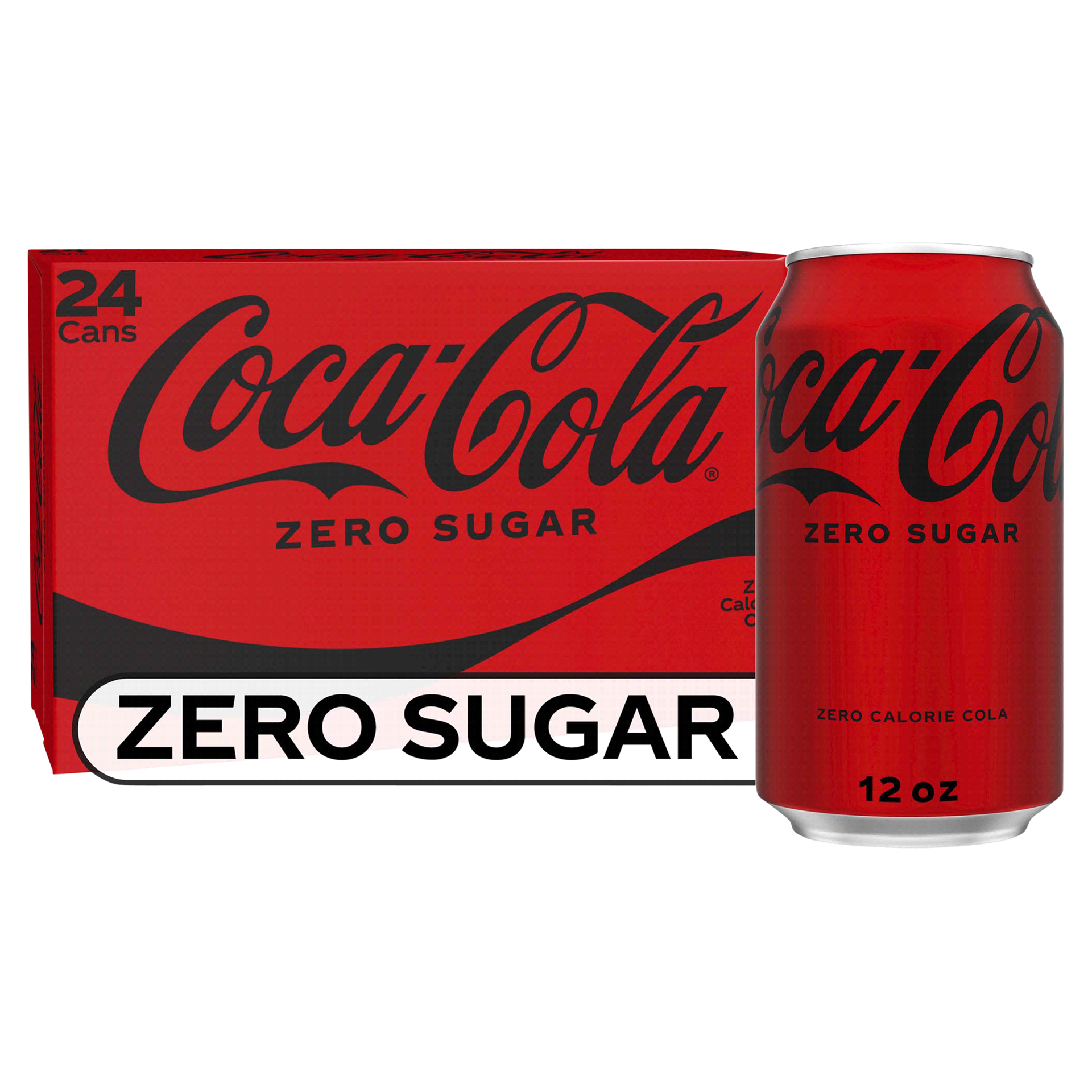 slide 6 of 13, Coca-Cola Zero Sugar Soda, 24 ct