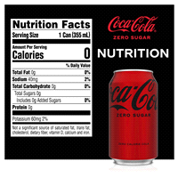 slide 11 of 13, Coca-Cola Coke Zero Sugar Diet Soda Soft Drink, 12 fl oz, 24 Pack, 24 ct; 12 oz