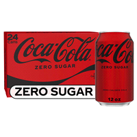 slide 5 of 13, Coca-Cola Coke Zero Sugar Diet Soda Soft Drink, 12 fl oz, 24 Pack, 24 ct; 12 oz