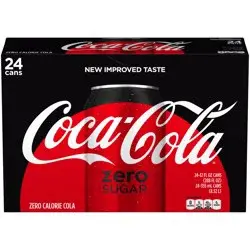 Coca-Cola Coke Zero Sugar Diet Soda Soft Drink- 24 ct; 12 oz