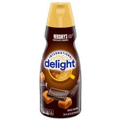 International Delight Coffee Creamer, HERSHEY''S Chocolate Caramel, Refrigerated Flavored Creamer, 32 FL OZ Bottle