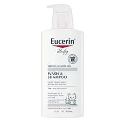 Eucerin Baby Wash and Shampoo 13.5 fl. oz. Pump