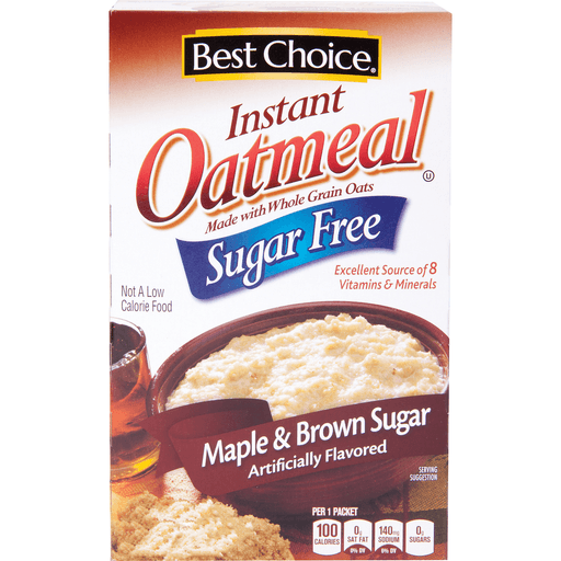 slide 1 of 1, Best Choice Instant Brown Sugar Maple Oatmeal, 8 ct